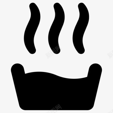 热的蒸汽的水的图标图标