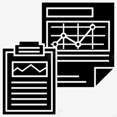 商业案例图形报告分析效率报告图标图标