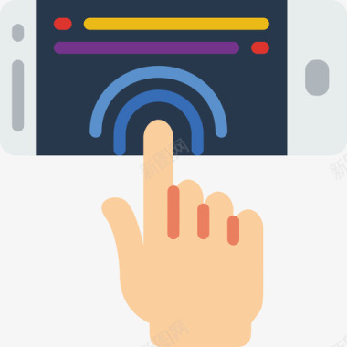 平坦的腹部触觉教育262平坦图标图标