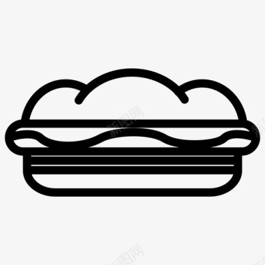 多肉叶子汉堡食物餐图标图标