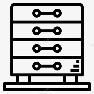 家用电表抽屉家用设备9线性图标图标