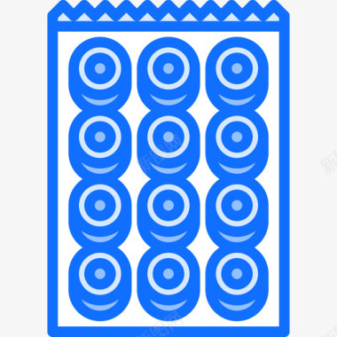 百吉饼零食3蓝色图标图标