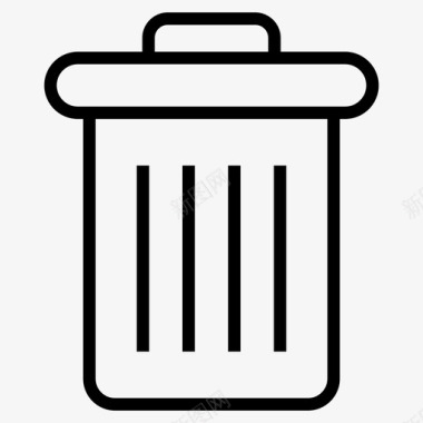 垃圾容器垃圾桶容器垃圾桶回收站图标图标