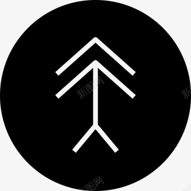 V箭头箭头V形方向图标图标