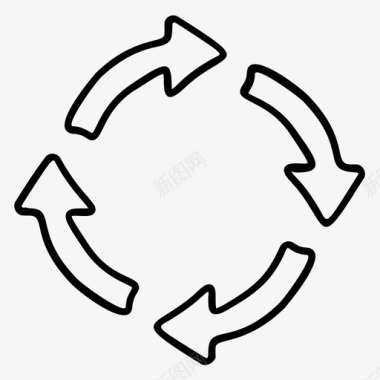 斜杠符号循环使用循环箭头重用符号图标图标