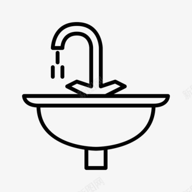 水槽清洁剂厨房图标图标