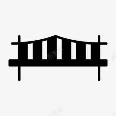 桥梁桥梁建筑栈桥图标图标