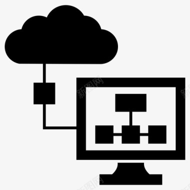 云计算大数据云计算云数据云托管图标图标