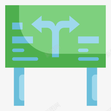 路标行驶242平坦图标图标