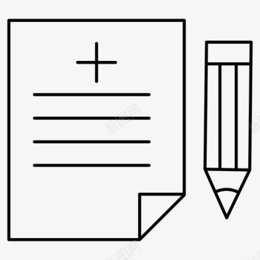 文件铅笔报告图标图标