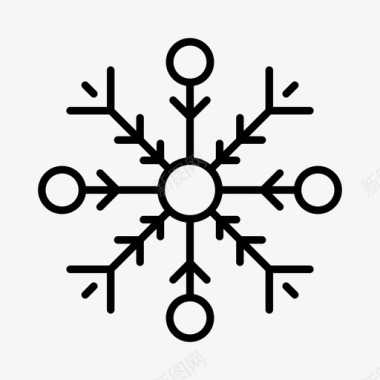 冰晶圣诞节雪花图标图标