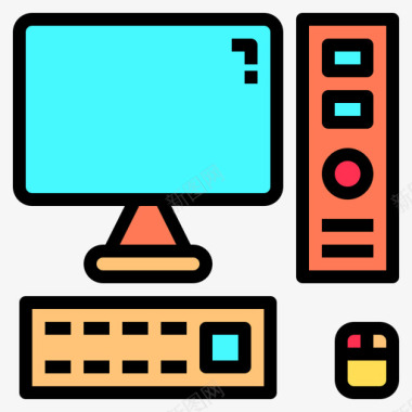 电脑专用网线电脑办公文具20线颜色图标图标