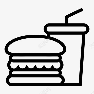 汉堡汉堡食品汉堡店图标图标
