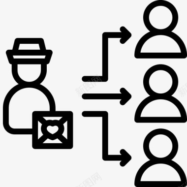 矢量请柬婚礼请柬心形信件图标图标