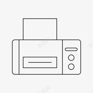 请帖打印打印机设备办公室图标图标