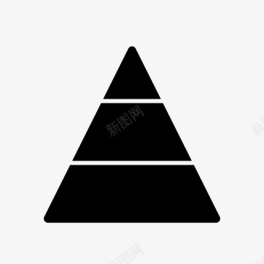 金字塔图层次结构三角形图标图标