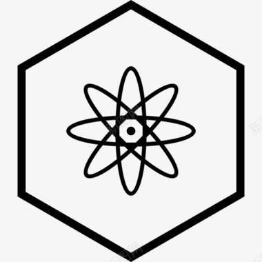 活性分子原子分子核图标图标