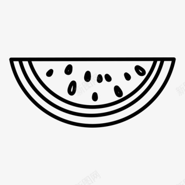 卡通夏天的西瓜西瓜浆果食物图标图标