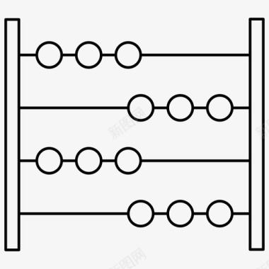 算盘计数算盘数学图标图标