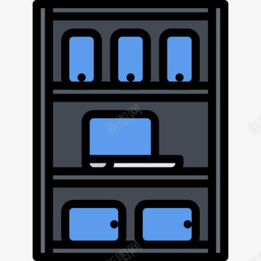 书架设备45彩色图标图标