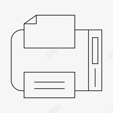 日记纸张打印机设备办公室图标图标