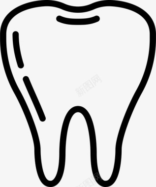 刷牙的牙齿健康牙齿医学187线性图标图标