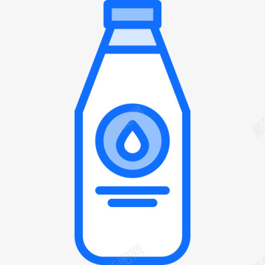 奶瓶超市52蓝色图标图标