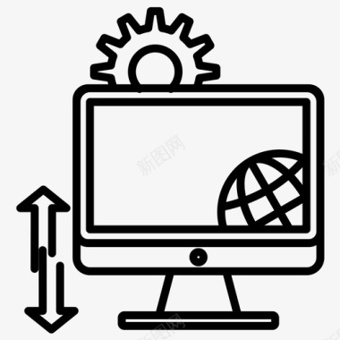显示器免扣PNG显示器计算机互联网图标图标