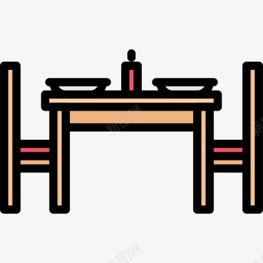 餐桌餐厅98彩色图标图标