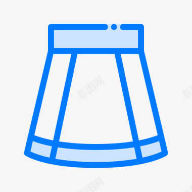 裙子衣服126蓝色图标图标