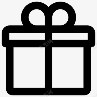 直播间礼物矢量礼品商务礼品盒图标图标