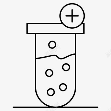 矢量医学试管化学医学图标图标