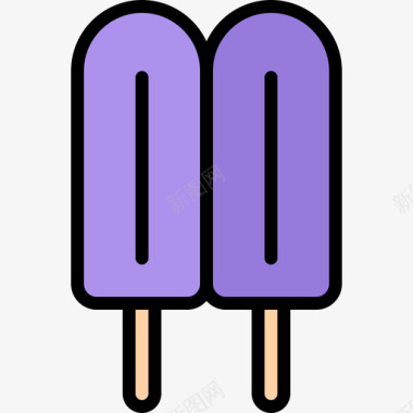冰棒冰淇淋27彩色图标图标