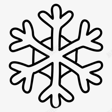 雪花圣诞装饰天气图标图标