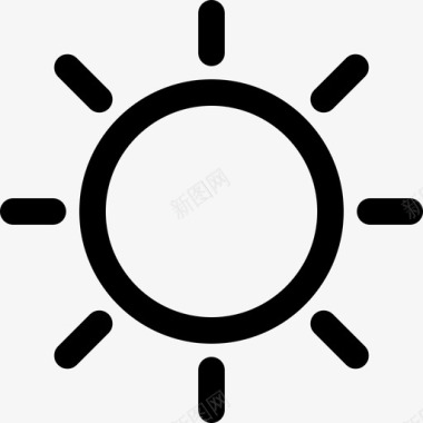 太阳精华61直线型图标图标