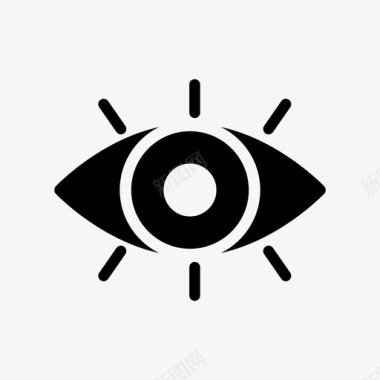 运动会项目标志视图眼睛眼球图标图标