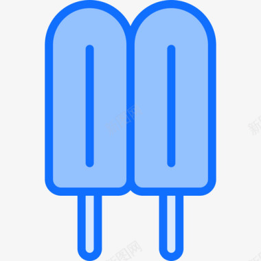 冰棒冰淇淋28蓝色图标图标