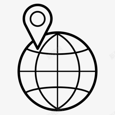 世界位置全球定位系统定位我们图标图标