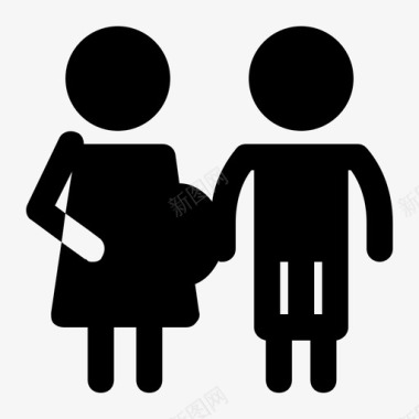 PNG夫妻怀孕夫妻家庭图标图标