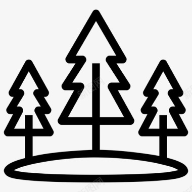 圣诞节图片素材森林自然公园图标图标