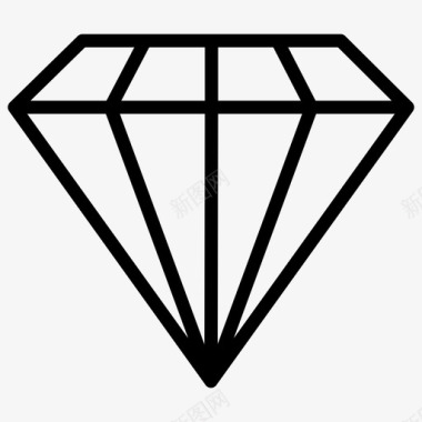钻石宝石医用粗线条7图标图标