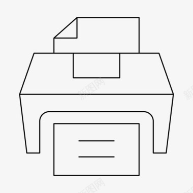 磨砂纸张打印机设备办公室图标图标