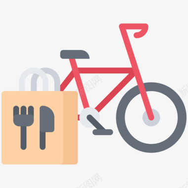 自行车送食物50平的图标图标