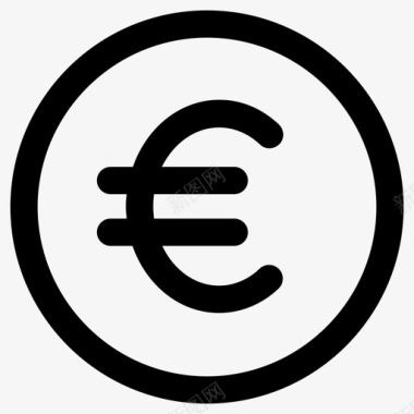 火焰欧元图标欧元欧元硬币欧元货币图标图标