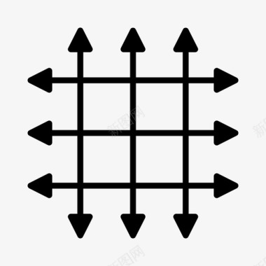 十字节箭头十字方向图标图标