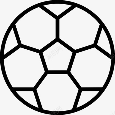 足球运动足球运动球球轮廓图标图标