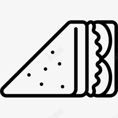 三明治纯素食品3直系图标图标