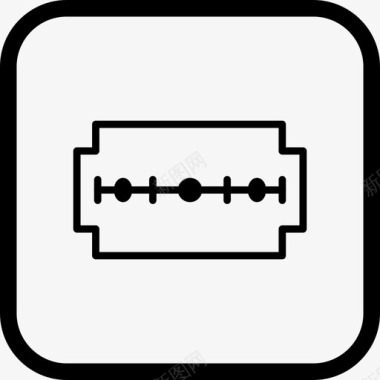 金属剃须刀剃须刀刀片切割图标图标