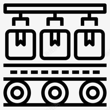 输送机输送机装运8直线式图标图标