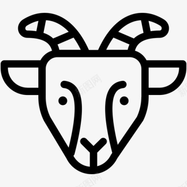 山羊背景山羊动物农场图标图标
